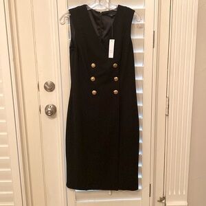 NWT WHBM Sleeveless Black Blazer Dress Size 6.